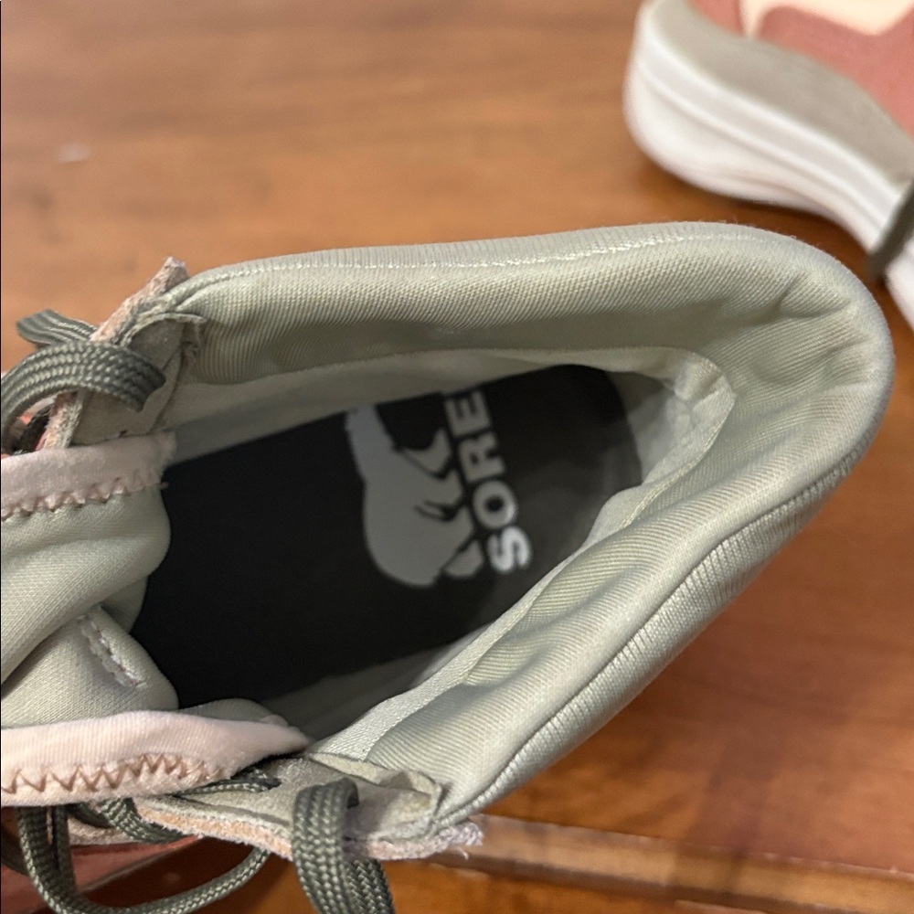 Sorel Ona 503 High-Top Sneakers in Pink, Cream, and Green Size 7.5 - Picture 12 of 16